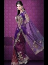 Purple Net Saree